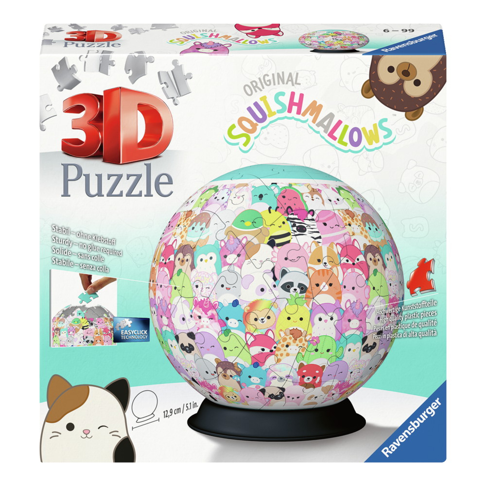 Ravensburger 3D Pussel: Squishmallows Ball 72 Bitar