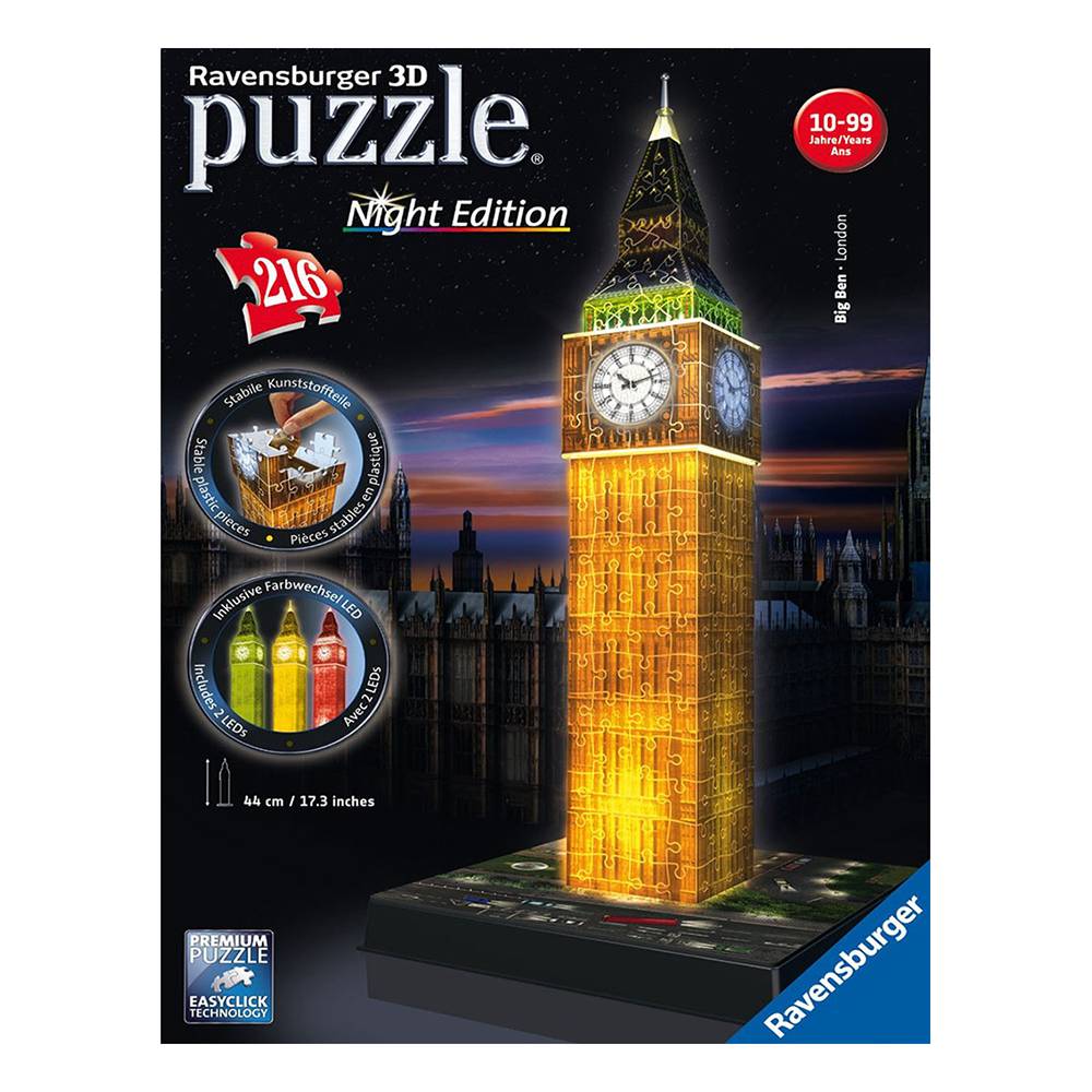 Ravensburger Disney Eiffel Tower 3D Puzzle Night Edition 216 Bitar • Pris »