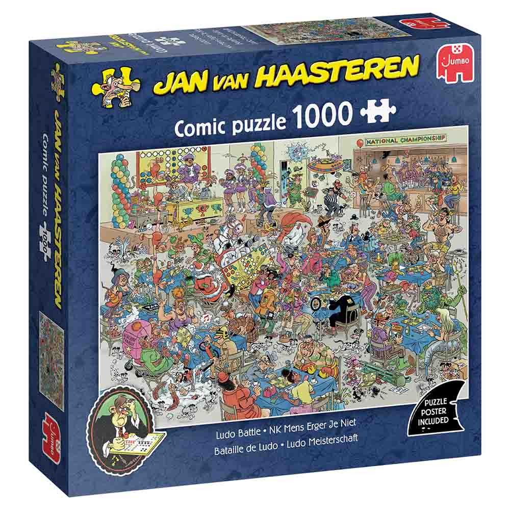 Jan van Haasteren Pussel: Ludo Battle 1000 Bitar