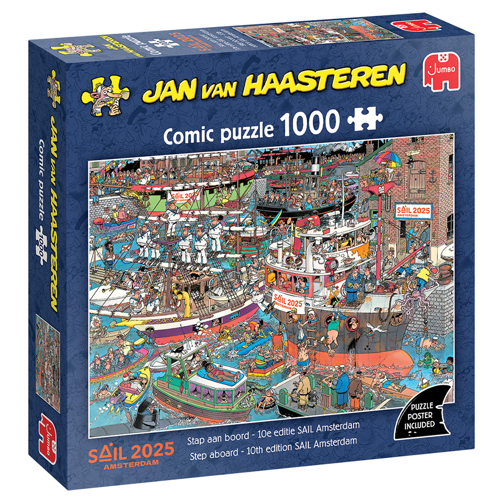 Jan van Haasteren Pussel - Step Aboard - Sail 2025 Amsterdam 1000 Bitar