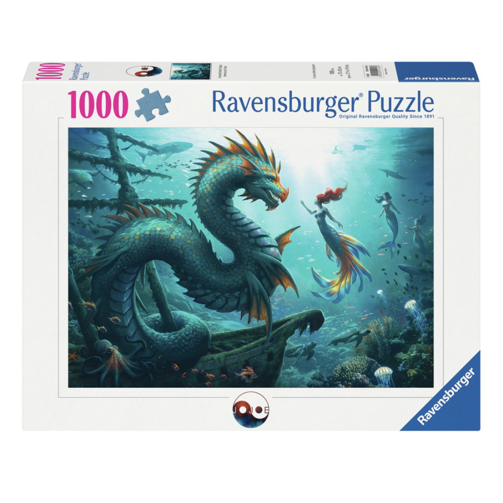 Ravensburger Pussel: Enchanted Depths Dragon Mermaid 1000 Bitar