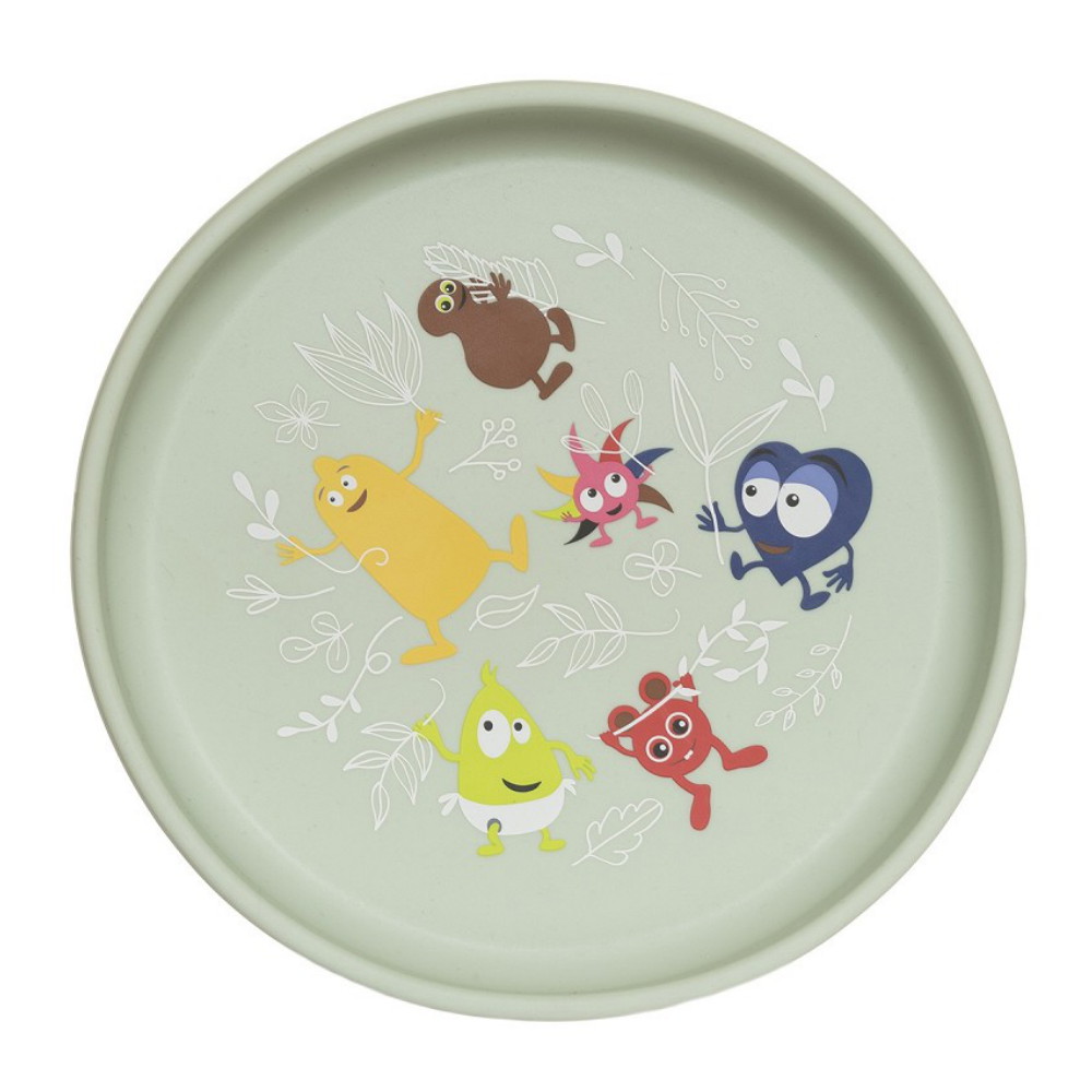 Teddykompaniet - Babblarna- Silikontallrik, I naturen