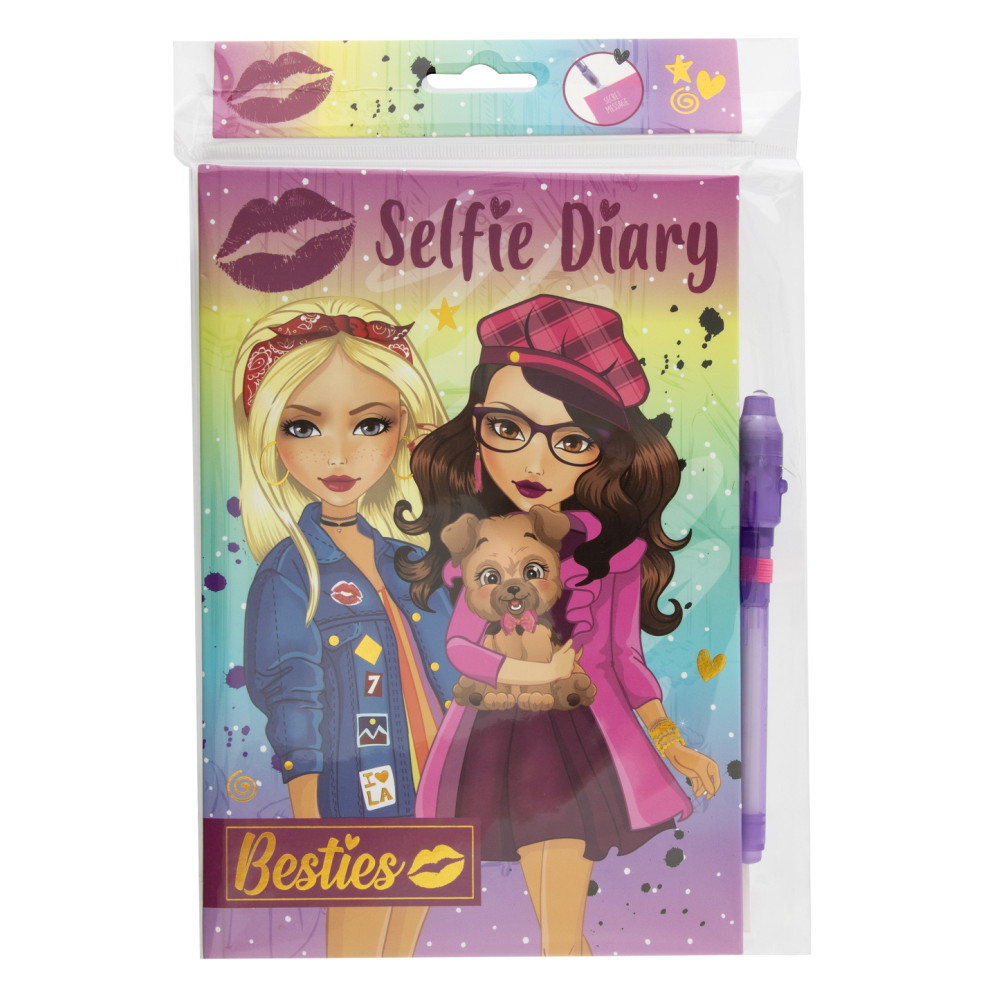 Besties Selfie Dagbok Med Magisk Penna