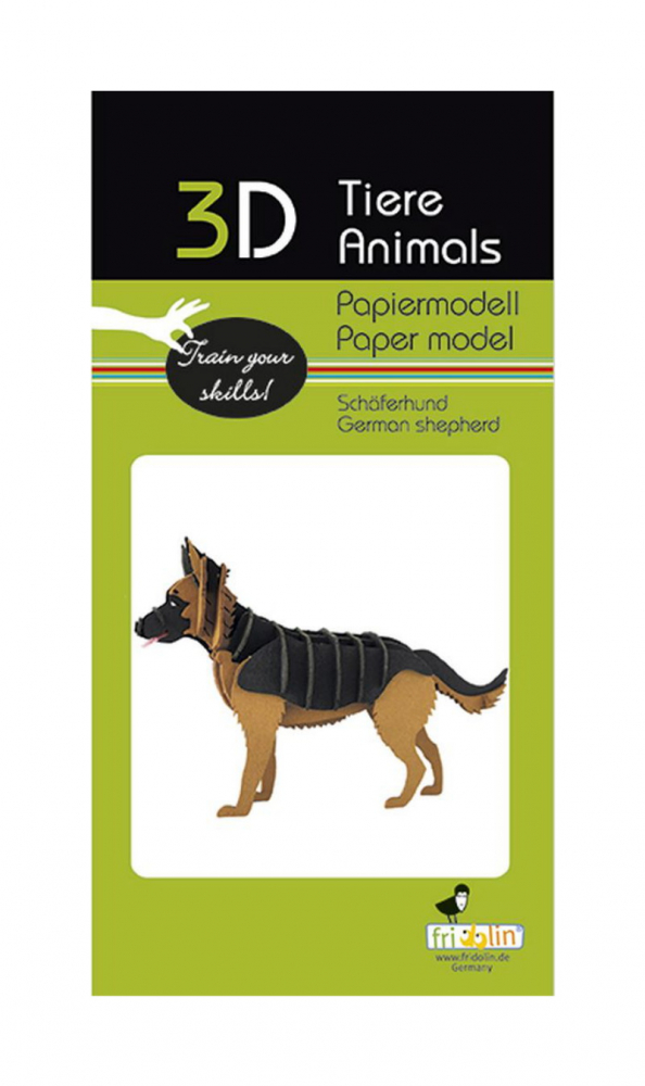 3D papperspussel, Schäferhund