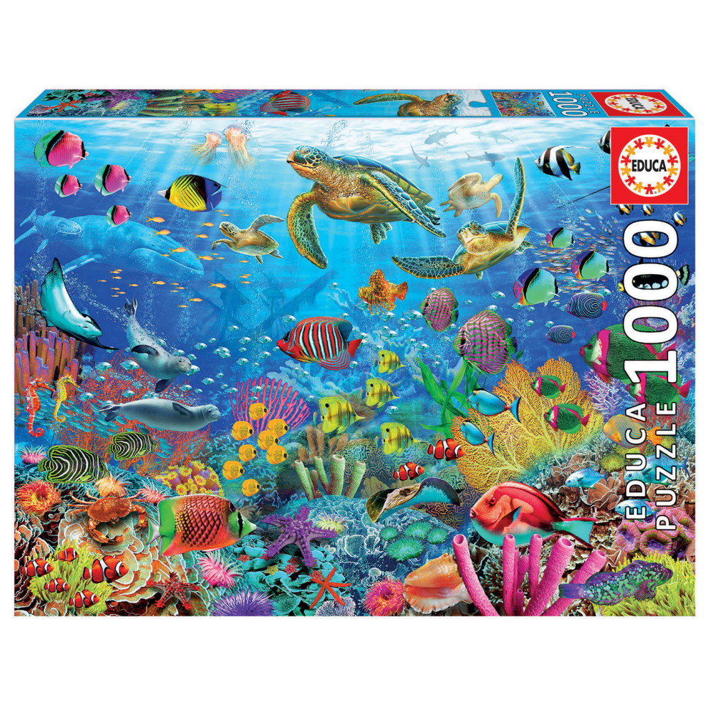 Educa Pussel: Tropical Fantasy Turtles 1000 bitar