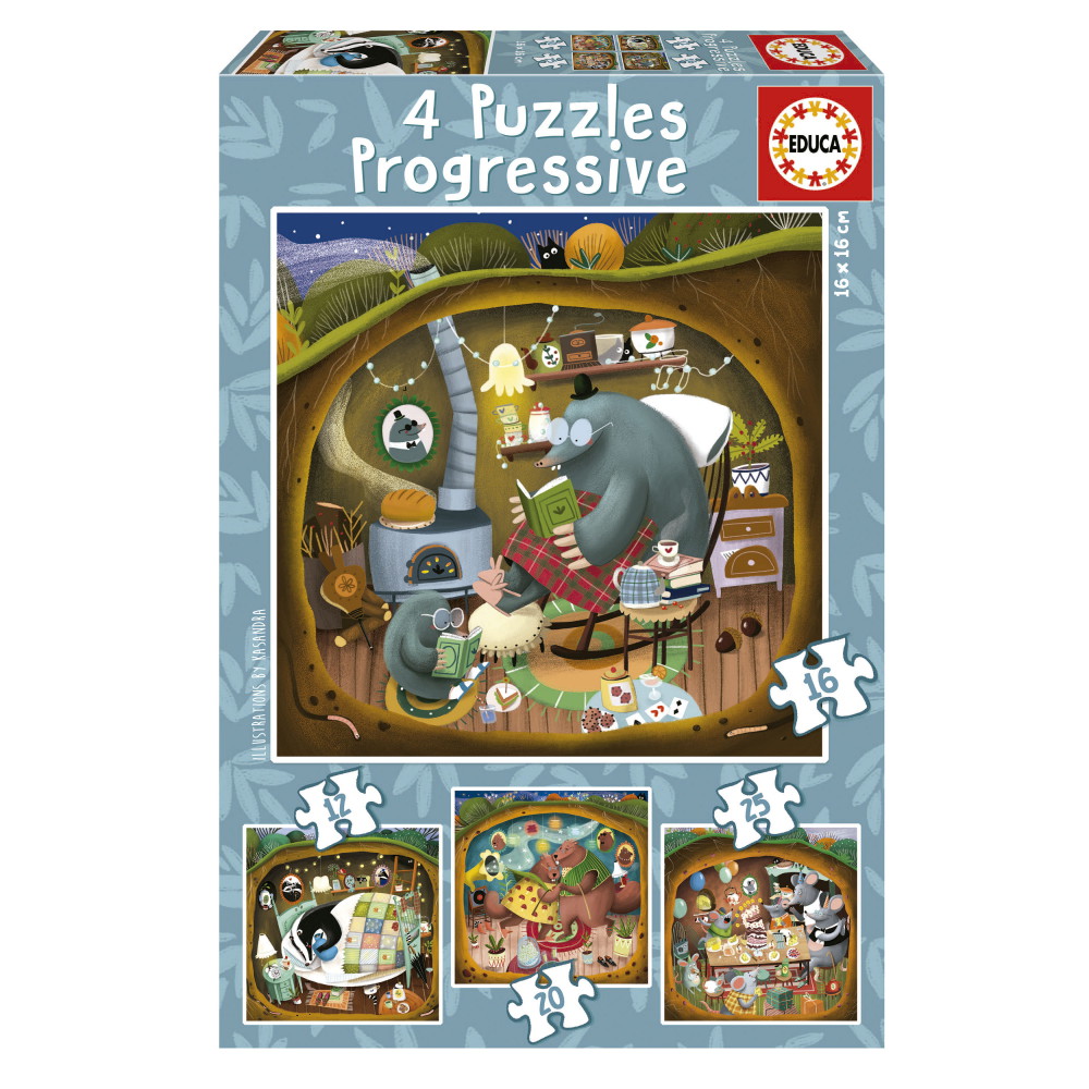 Educa Progressiva Pussel: Forest Tales 12-25 Bitar