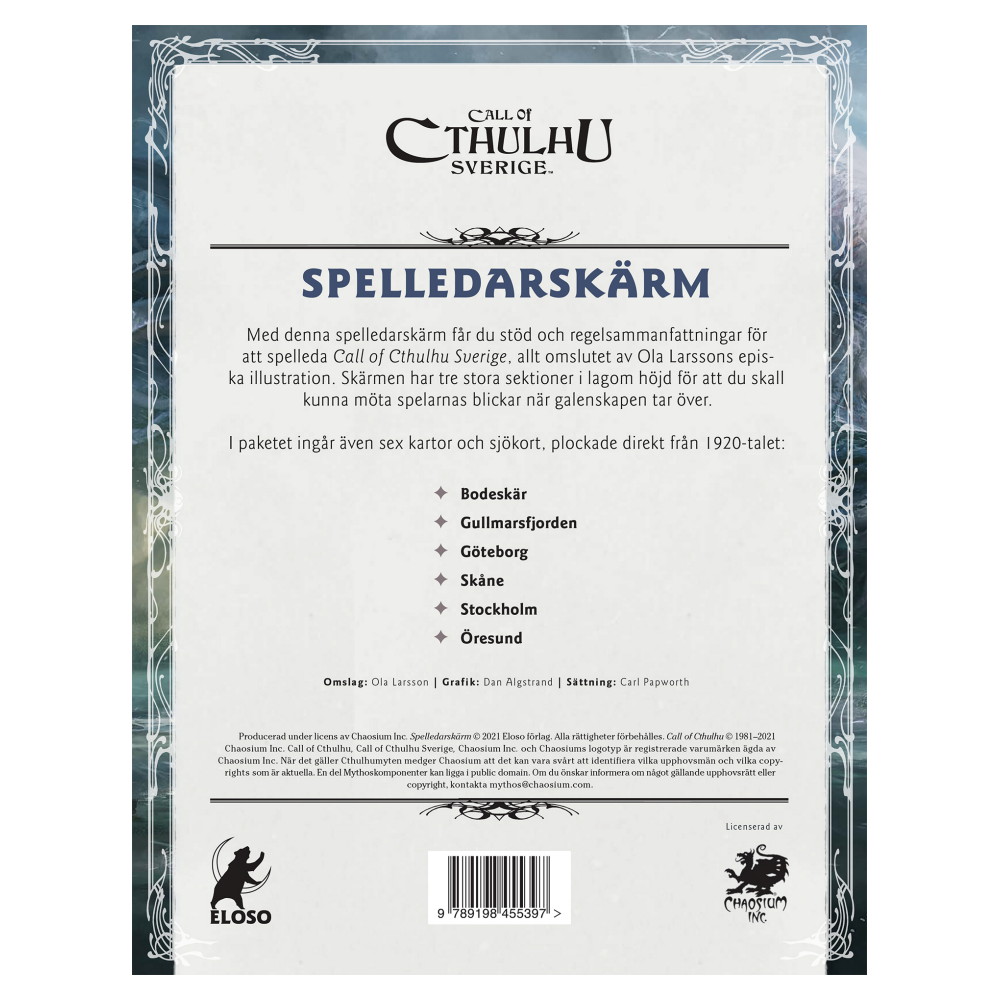 Call of Cthulhu Sverige: Spelledarskärm