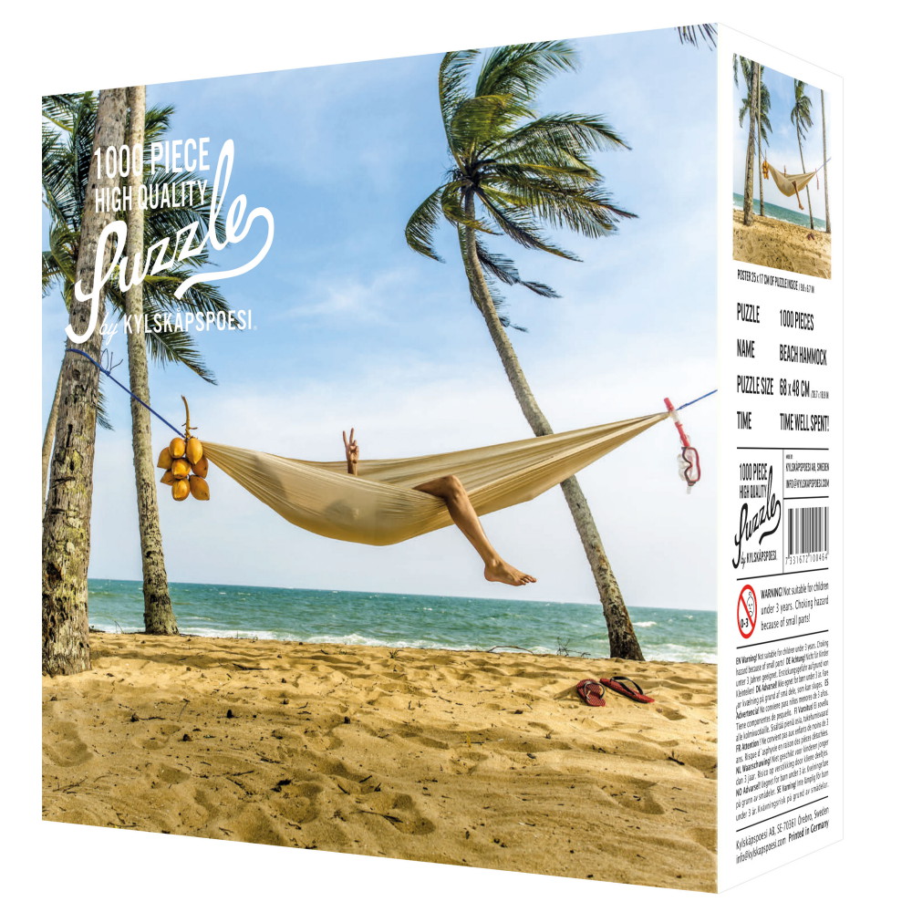 Kylskåpspoesi Pussel - Beach Hammock 1000 Bitar