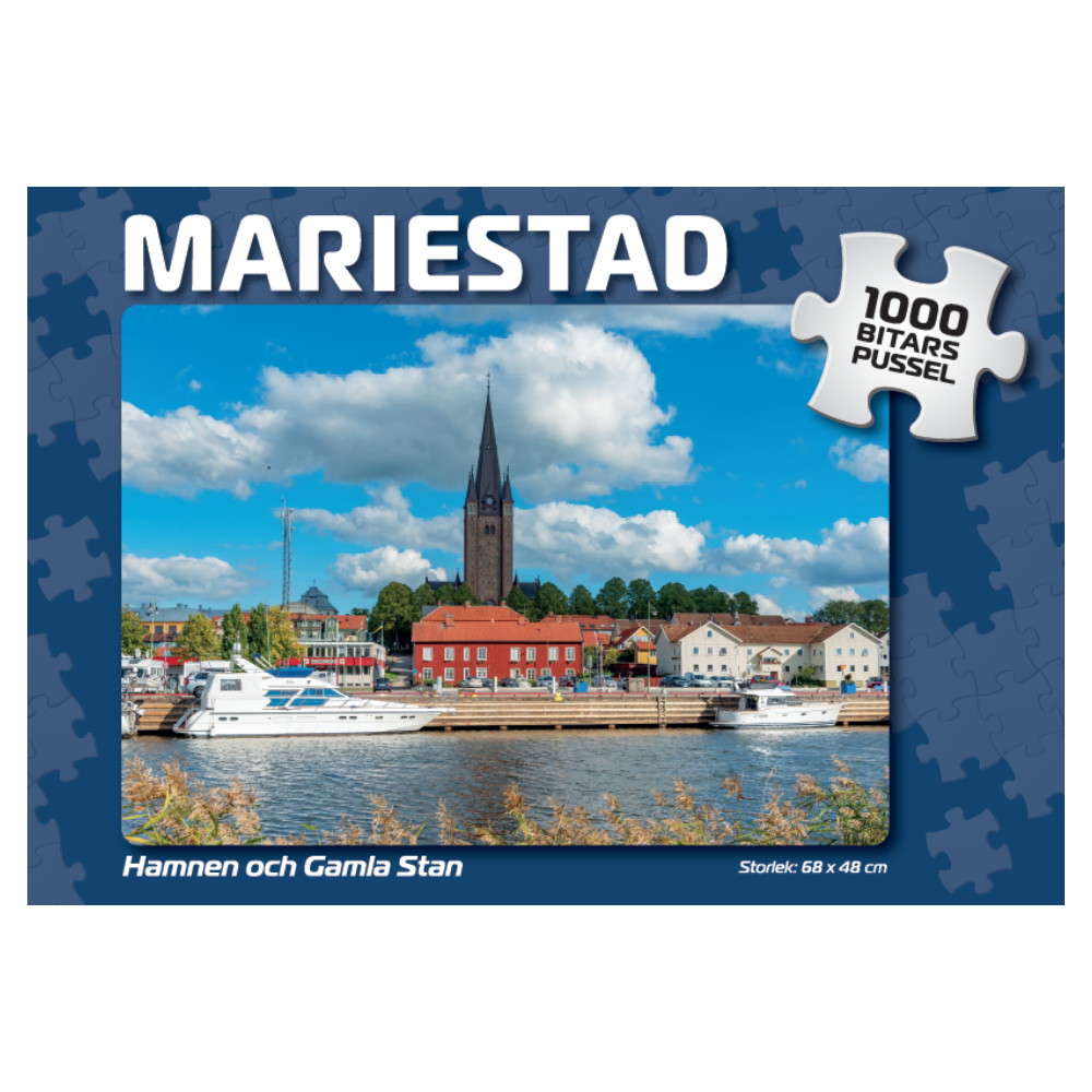 Svenska Pussel: Mariestad Hamnen och Gamla Stan 1000 Bitar