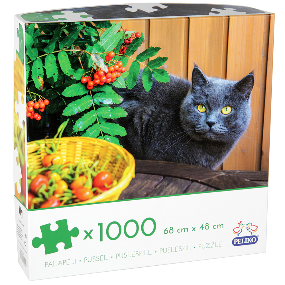 Peliko Pussel - Grå Katt 1000 Bitar