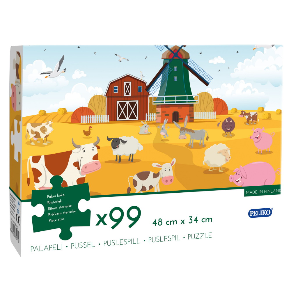Peliko Pussel - Bondgårdsdjur 99 Bitar