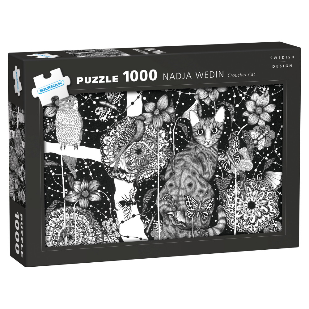 Kärnan Pussel: Nadja Wedin - Crouchet Cat 1000 Bitar