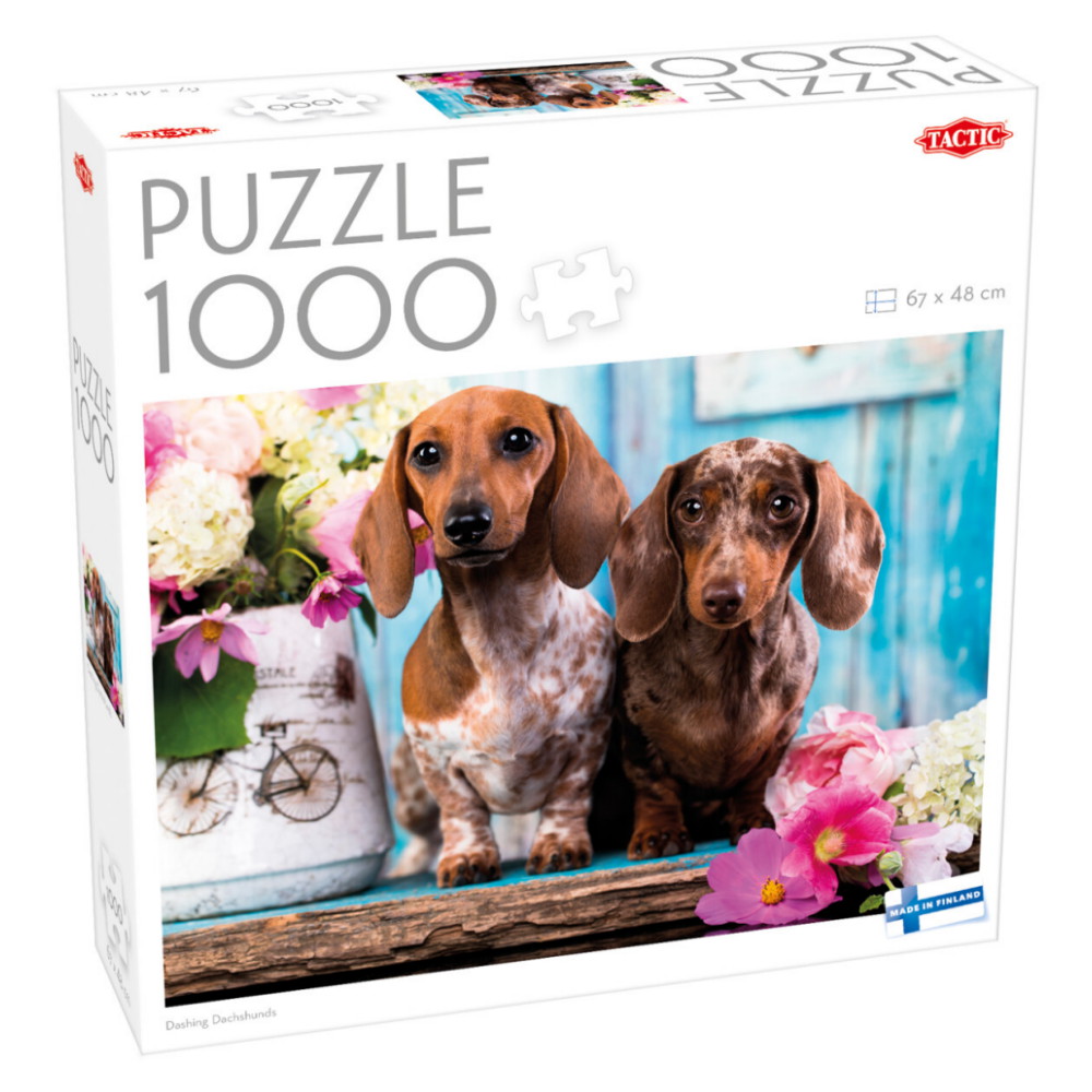 Tactic Pussel: Dashing Dachshunds 1000 Bitar