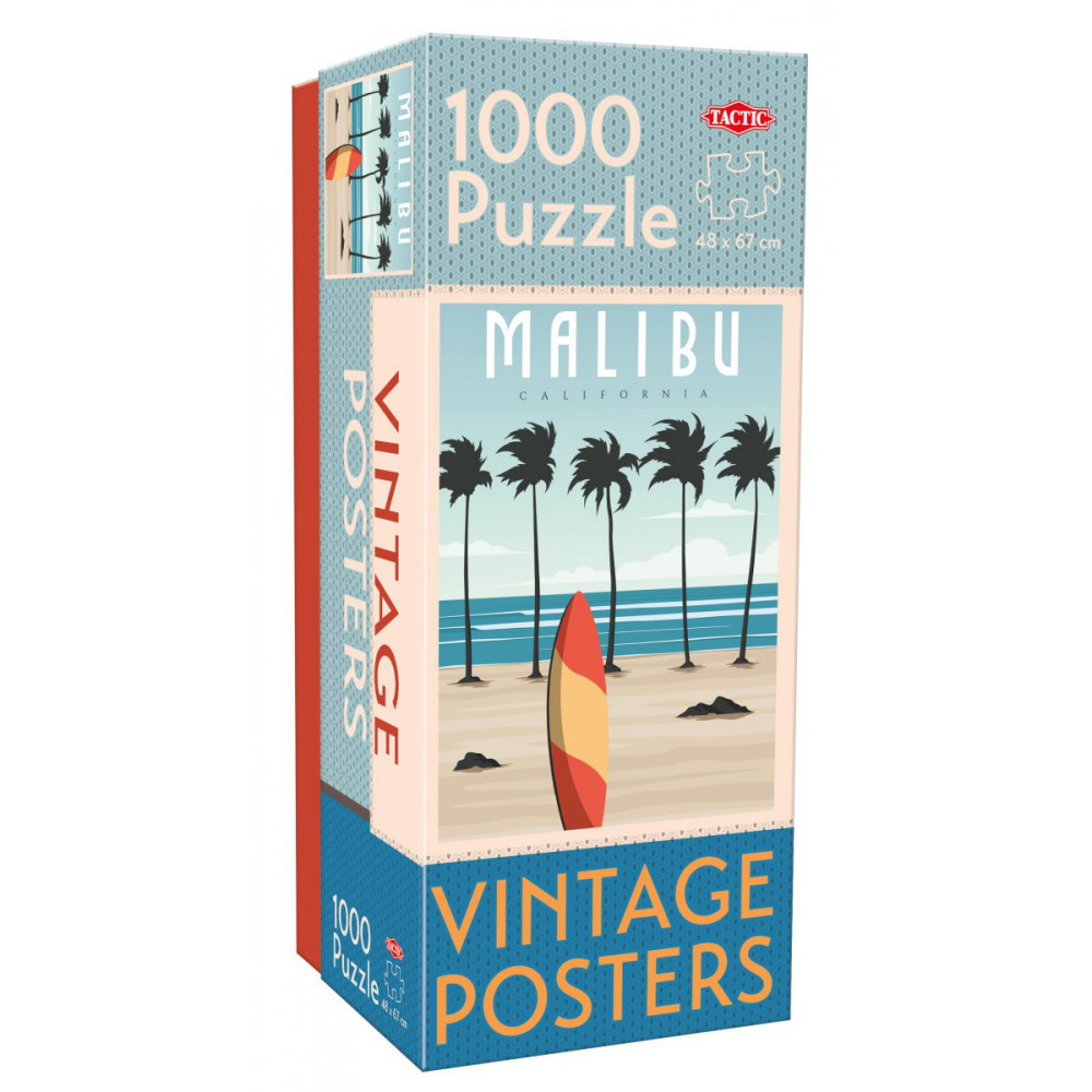 Tactic Pussel: Vintage Cities: Malibu 1000 bitar