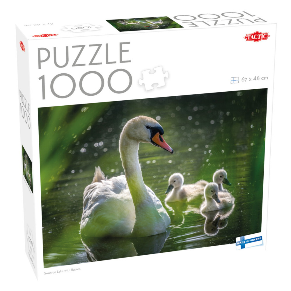 Tactic Pussel: Swan on Lake with Babies 1000 Bitar