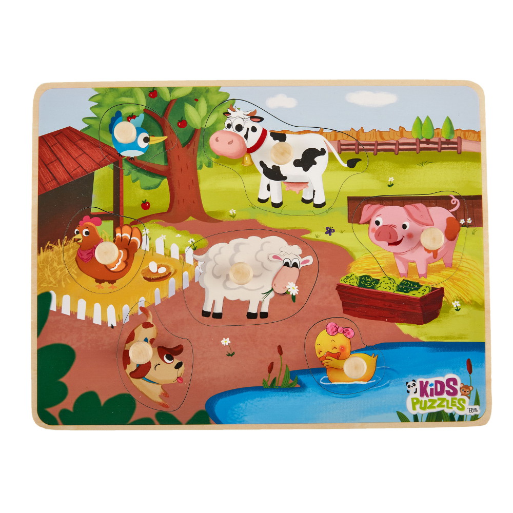 Knoppussel: Bondgårdsdjur - 7 Bitar