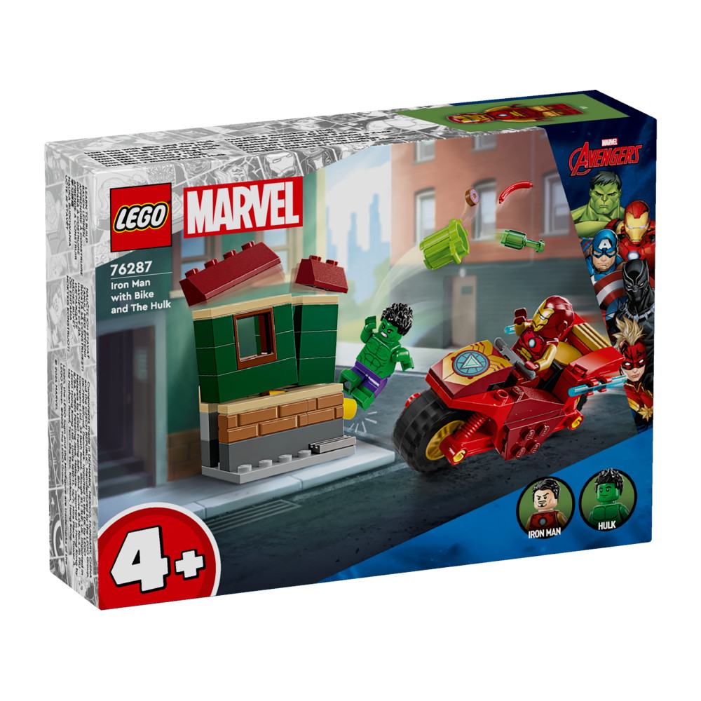 LEGO Marvel - Iron Man med motorcykel och Hulk