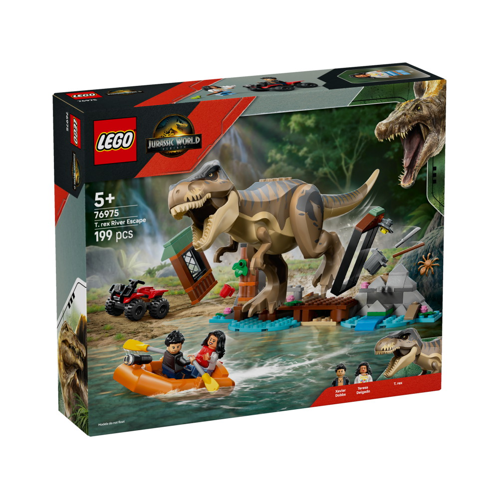 LEGO Jurassic World - Flodflykt med T. rex