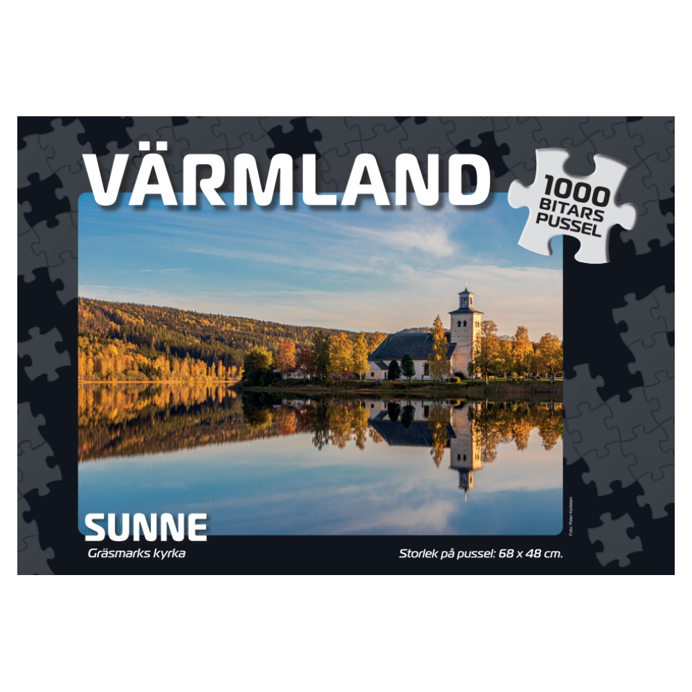 Svenska Pussel: Sunne Gräsmarks kyrka 1000 Bitar