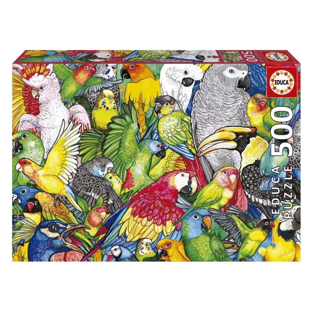 Educa Pussel: Parrots 500 Bitar