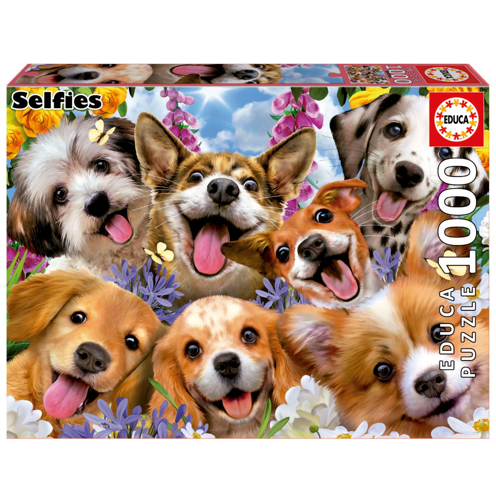 Educa Pussel: Puppies Selfie, Howard Robinson 1000 Bitar