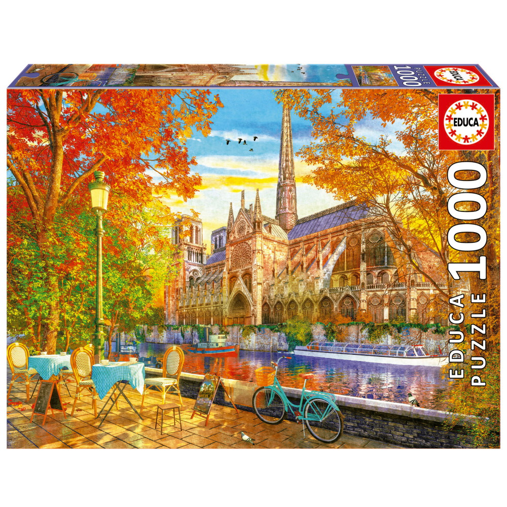 Educa Pussel: Notre Dame In Autumn 1000 Bitar