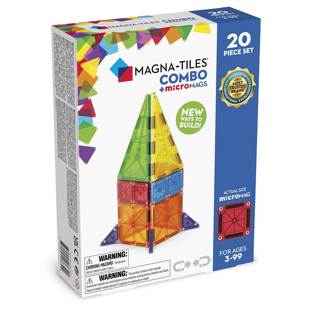 Magna-Tiles - Combo + MicroMags - 20 Delar