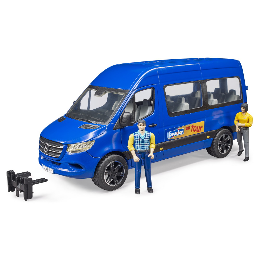 Bruder MB Sprinter transfer med förare och passagerare