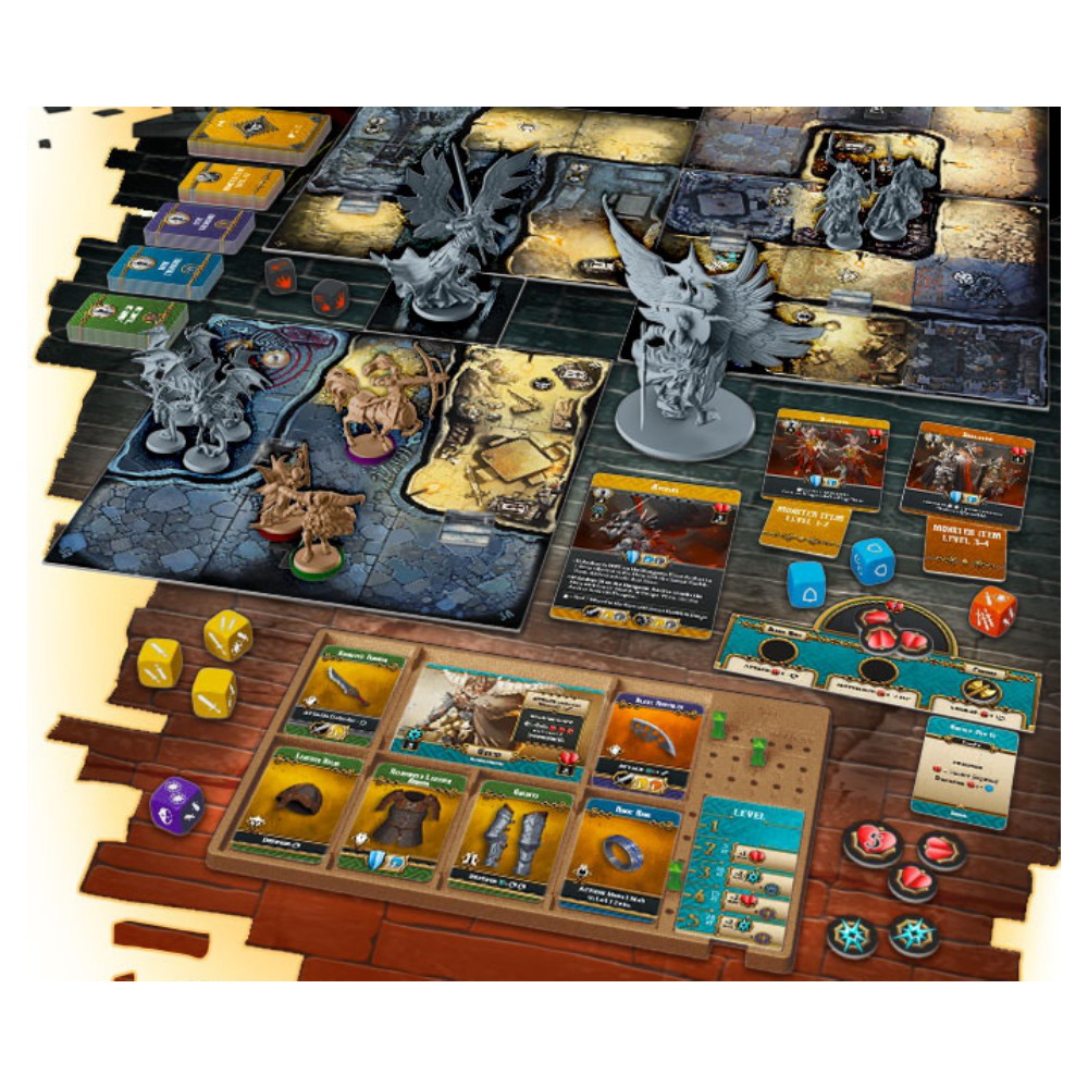 Tableau De Bord + Pion Niveau En Français Pour Massive Darkness 2 : Hellscape