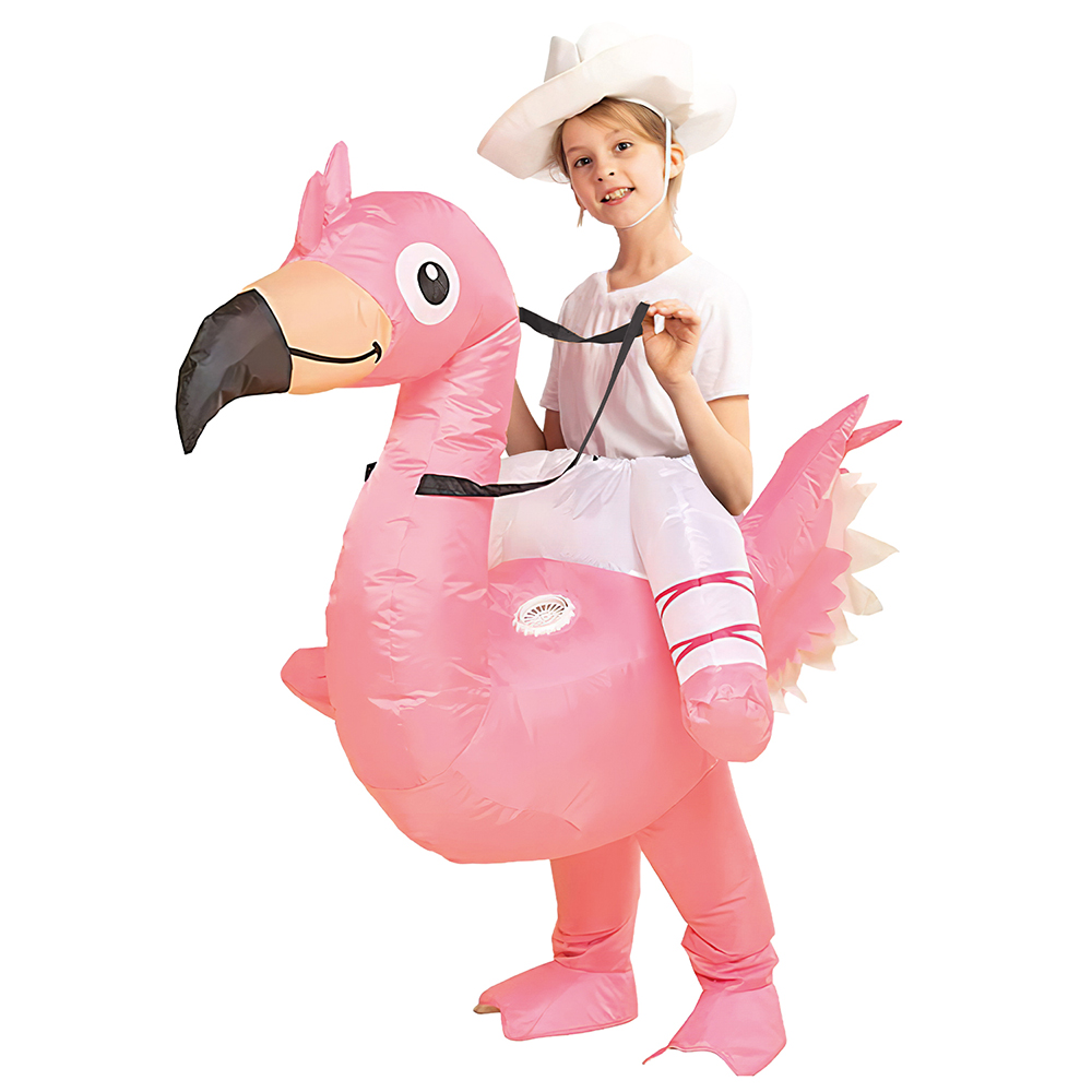 Uppblåsbar Söt Flamingo Maskeraddräkt för Barn