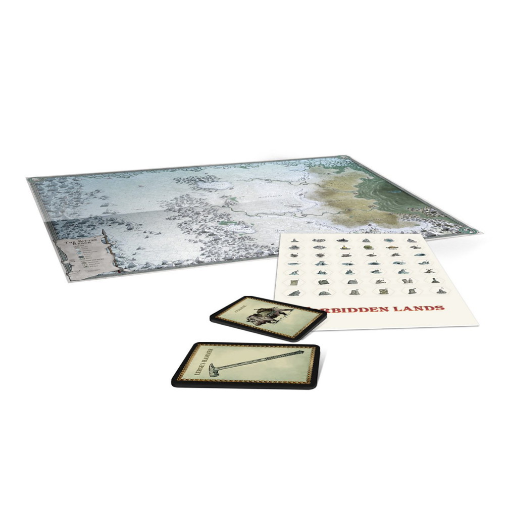 Forbidden Lands RPG: The Bitter Reach - Map & Cards Pack