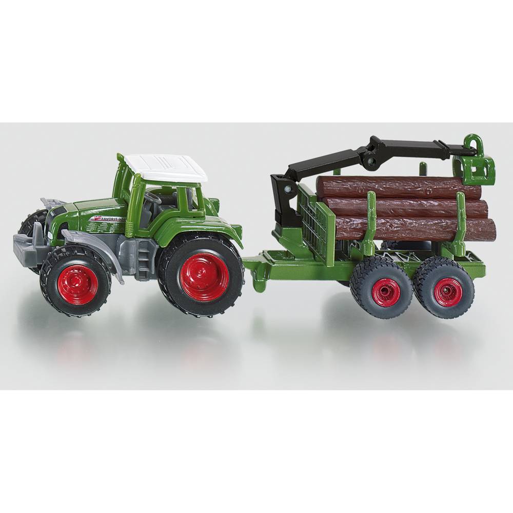 Siku Super - 1645 Traktor med timmersläp