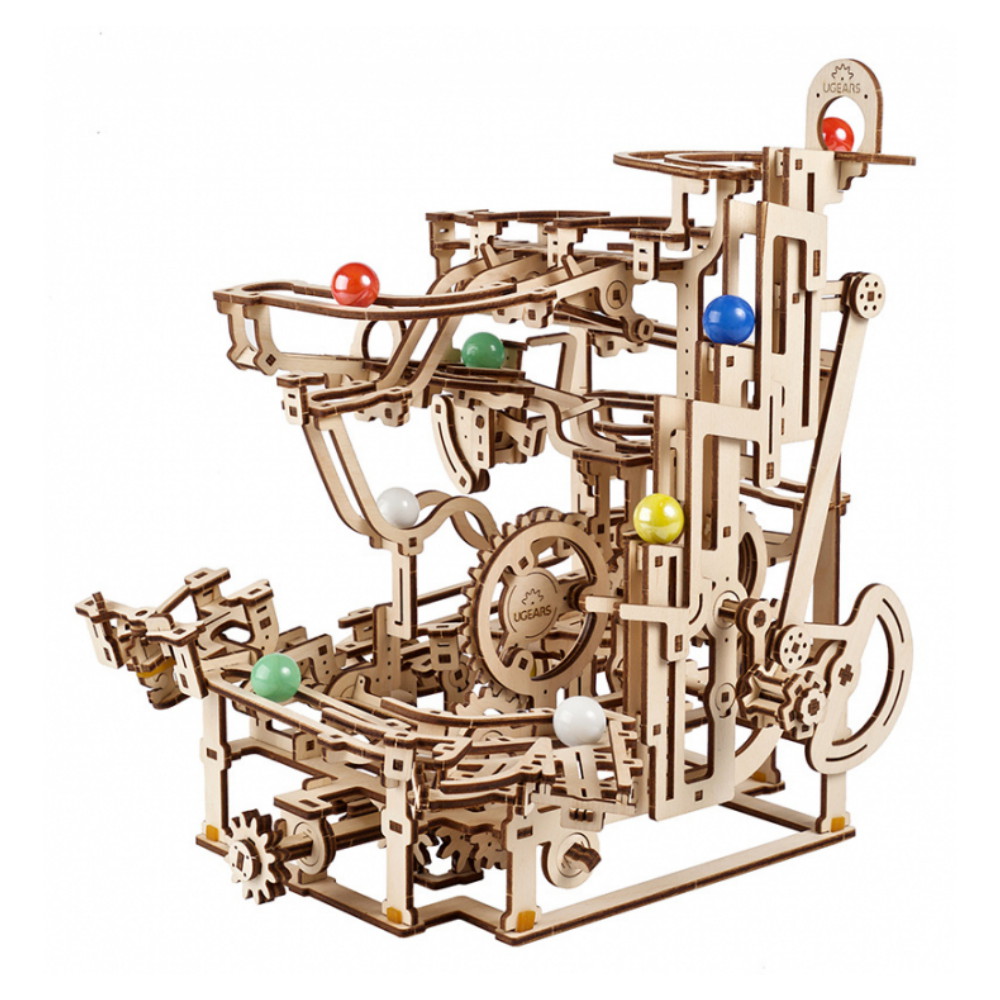 Ugears Marble Run Tiered Hoist
