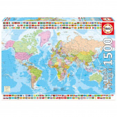 Educa pussel: Political Worldmap 1500 bitar Educa pussel: Political Worldmap 1500 bitar