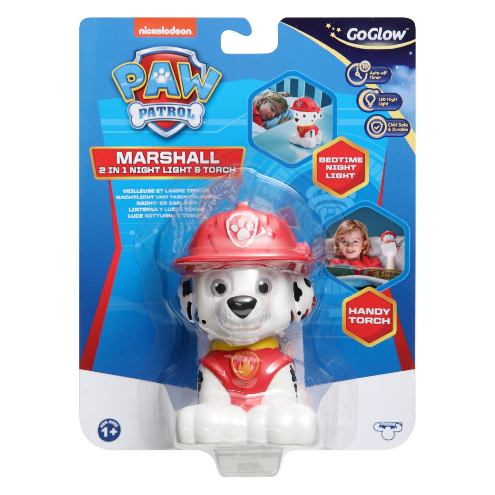 Paw Patrol 2-i-1 nattlampa Marshall