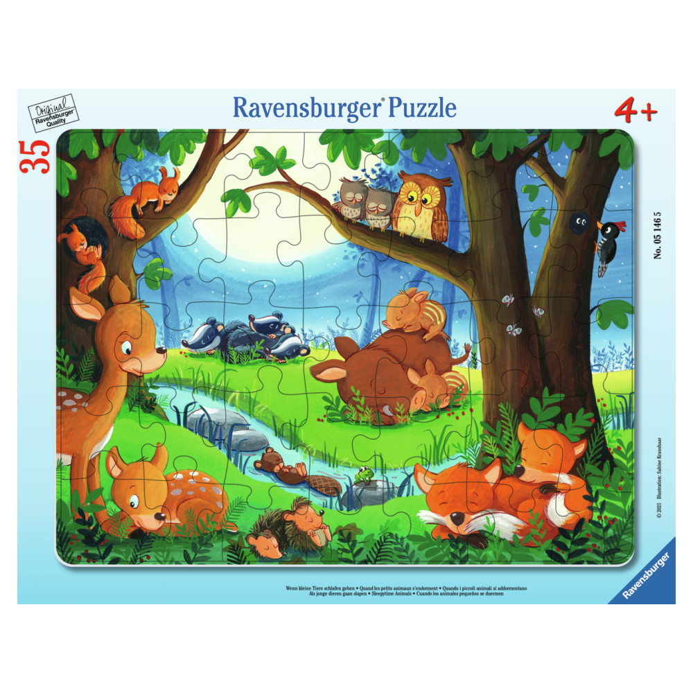 Ravensburger Rampussel: Sleeytime Animals 35 Bitar