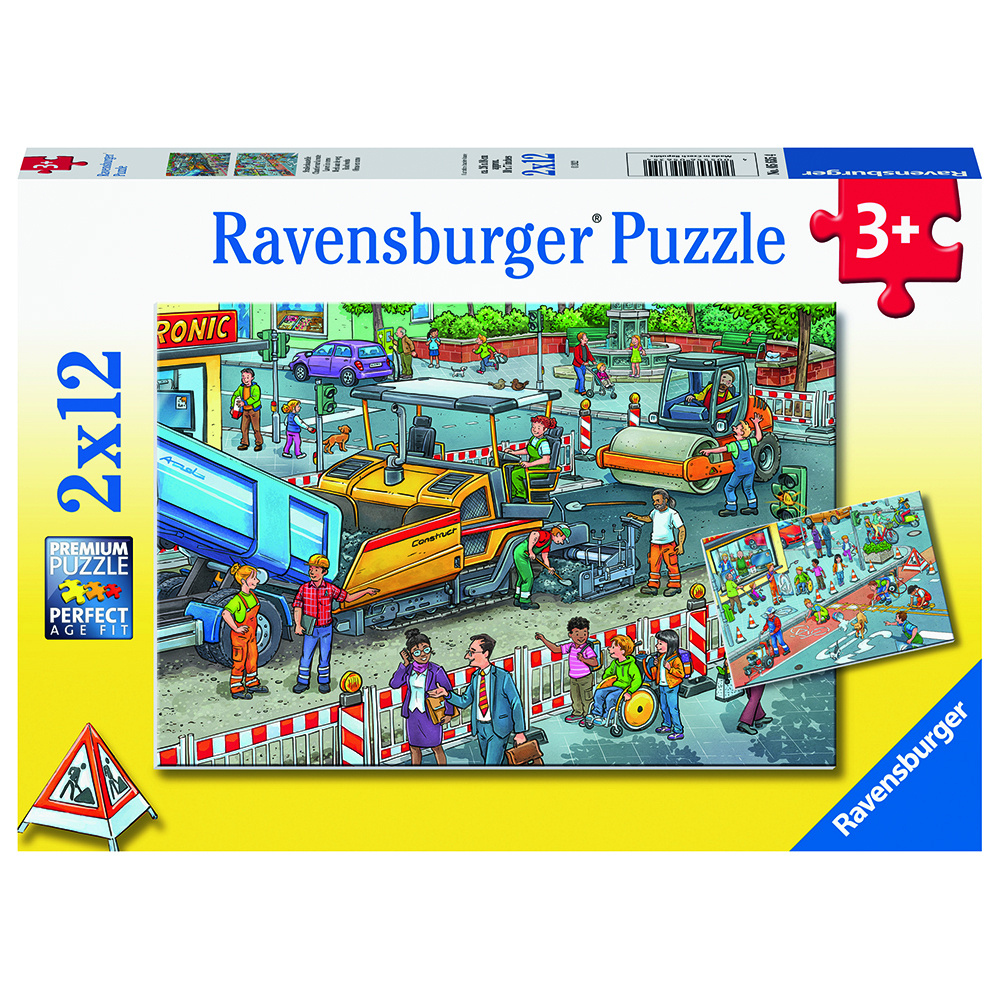 Ravensburger Pussel: Road Construction Site 2x12 Bitar