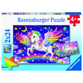 Ravensburger pussel: Unicorn And Pegasus 2x24 Bitar