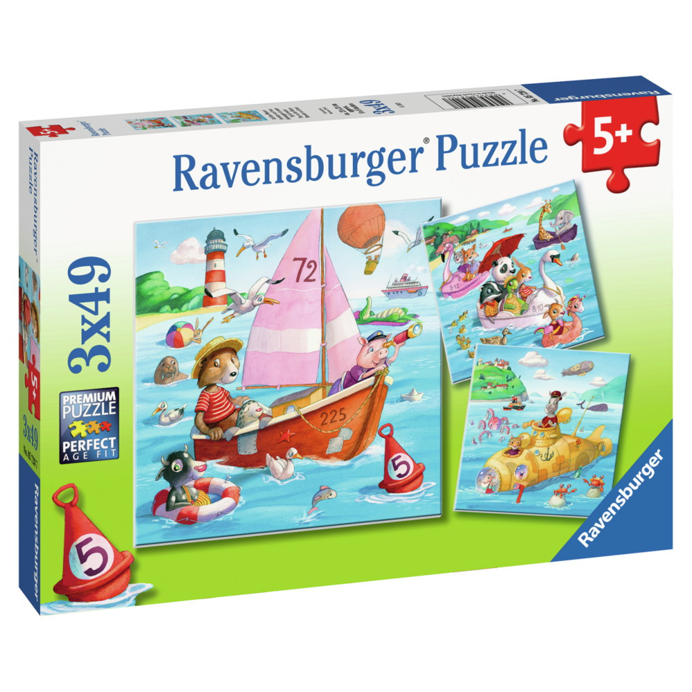 Ravensburger Pussel: Fun on the Water 3x49 Bitar