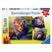 Ravensburger Pussel: Jungle Babies - 3x49 Bitar Ravensburger Pussel: Jungle Babies - 3x49 Bitar