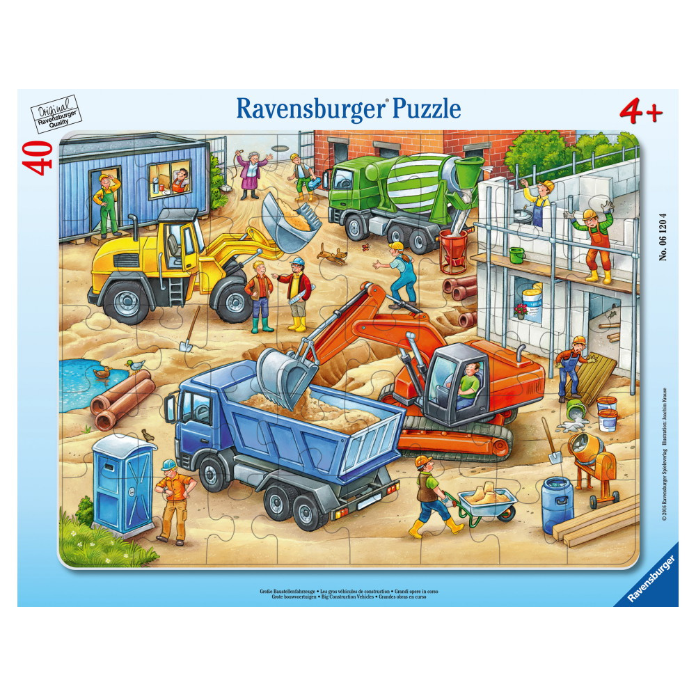 Ravensburger Pussel: Stora Byggfordon 40 Bitar