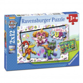 Ravensburger pussel: Paw Patrol Super Pups in action 2x12 Bitar Ravensburger pussel: Paw Patrol Super Pups in action 2x12 Bitar