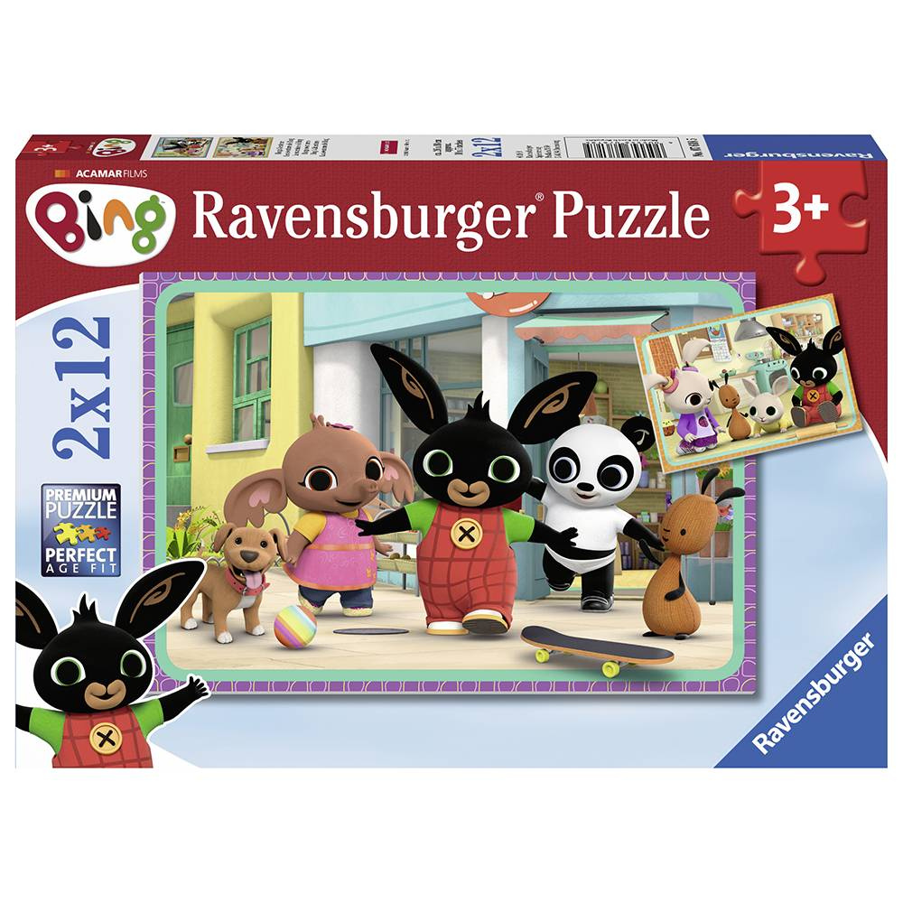 Ravensburger pussel: Bing Bunny 2x12 Bitar