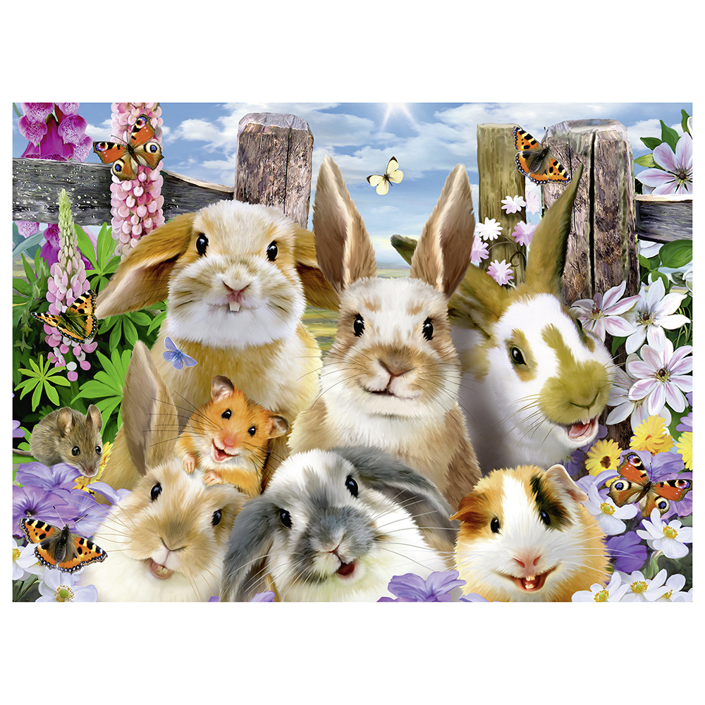 Ravensburger pussel - Rabbit Selfie XXL 100 Bitar
