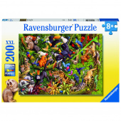 Ravensburger pussel: Tropical Rainforest XXL 200 Bitar Ravensburger pussel: Tropical Rainforest XXL 200 Bitar