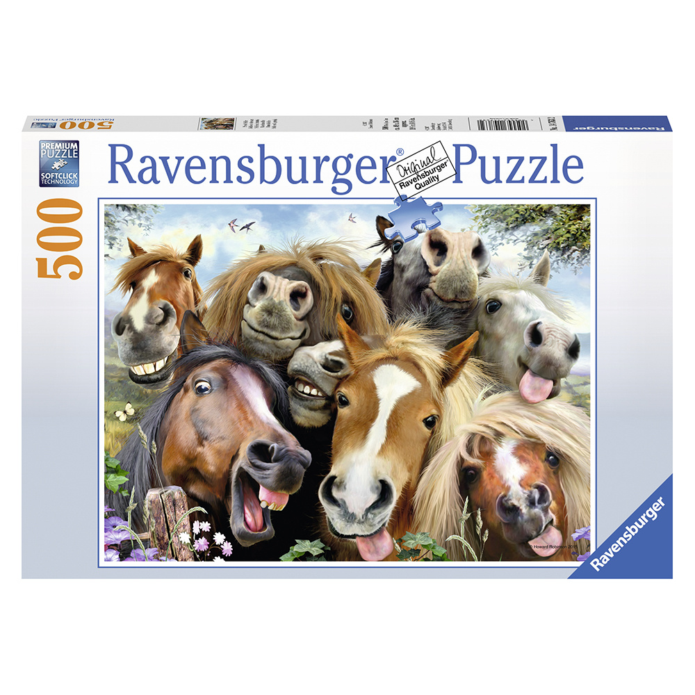 Ravensburger Pussel - Horse Selfies 500 Bitar