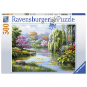 Ravensburger Pussel - Romantic Pond View 500 Bitar Ravensburger Pussel - Romantic Pond View 500 Bitar