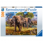 Ravensburger Pussel - Elephant family 500 Bitar