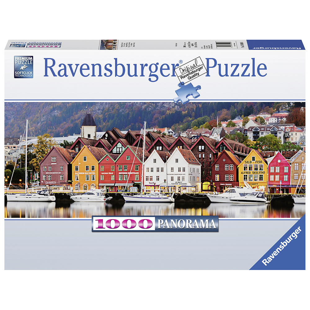 Ravensburger pussel - Panorama Port in Norway 1000 Bitar