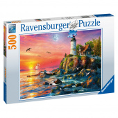 Ravensburger Pussel: Lighthouse at Sunset 500 bitar